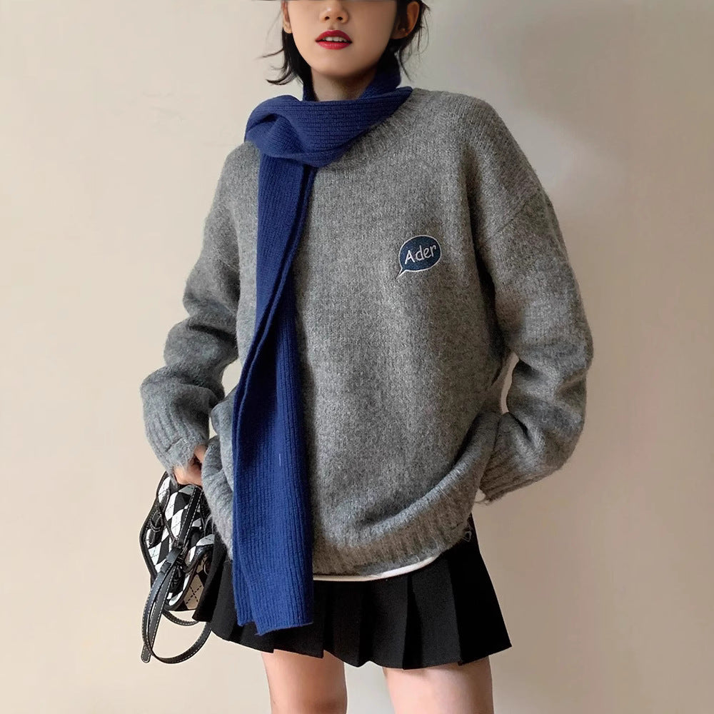 Pull en maille épaisse pour femmes avec broderie unique Chic & Stil