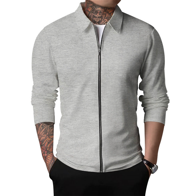 Pull-over zippé léger et à la mode pour hommes Lune London