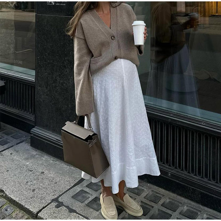 Women's knitted jacket with an elegant cut and oversized sleeves Lune London