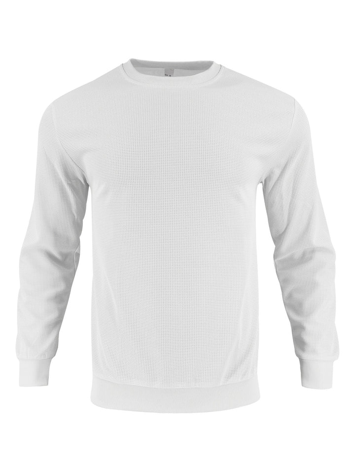 Trendy structural sweatshirt for men with round collar and elastic edges Lune London