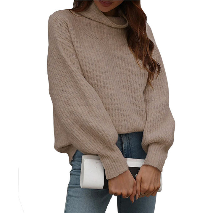 Lune London women’s oversized sweater vest with trendy turtleneck