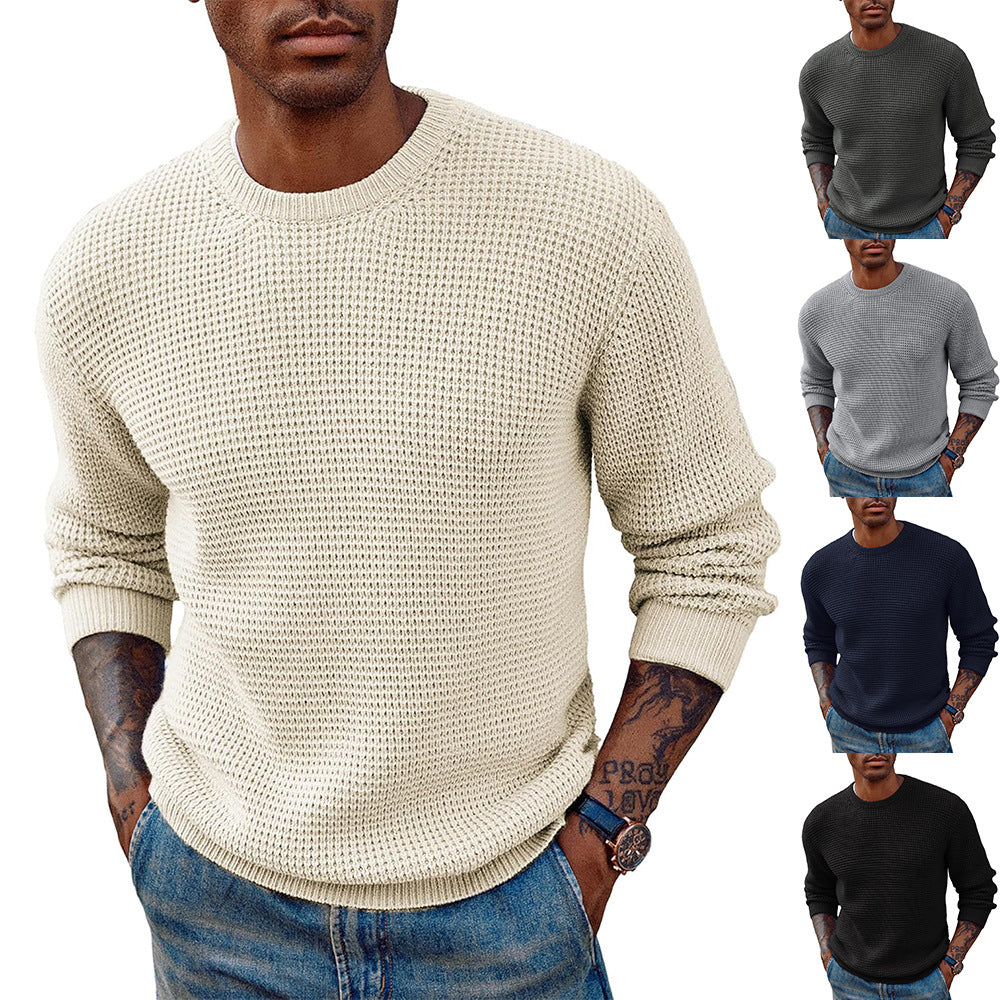 Men's knitted sweater with textured fabric Lune London