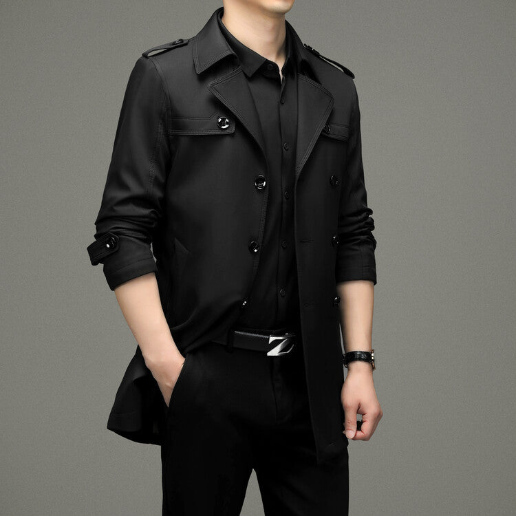 Elegant trench coat for men with chic and stylish details