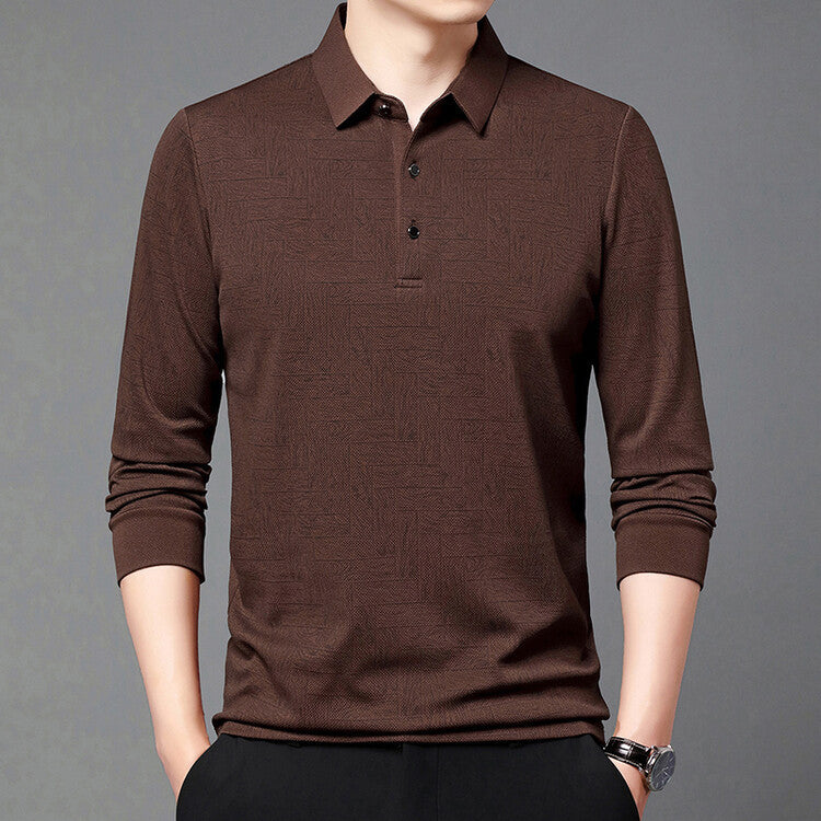 Elegant men's long sleeve shirt with textured design Lune London
