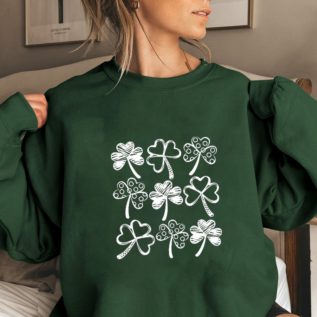 Sweat-shirt pour femmes avec motif de trèfle amusant Chic & Stil