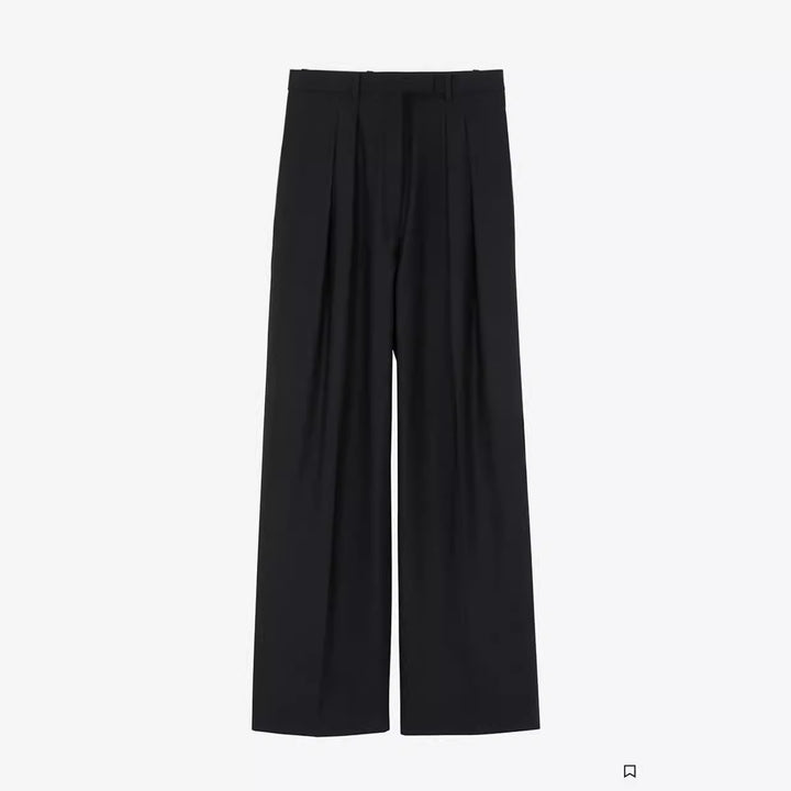 Pantalons de costume élégants pour femmes, à coupe large et taille haute Chic & Stil