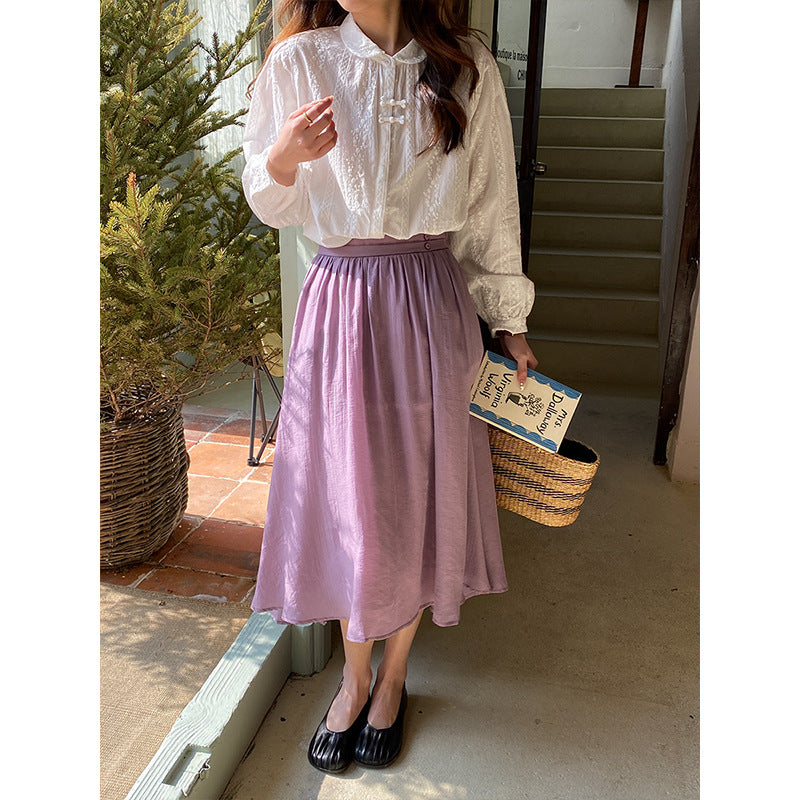 Ladies Airy Midi Dress with Elegant Wrap Look Chic & Stil
