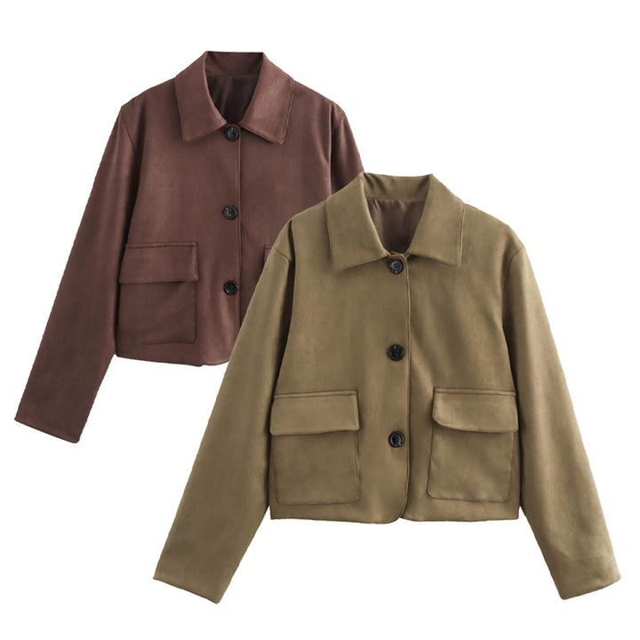 Fashionable and high-quality women's transition jacket with large applied pockets Lune London