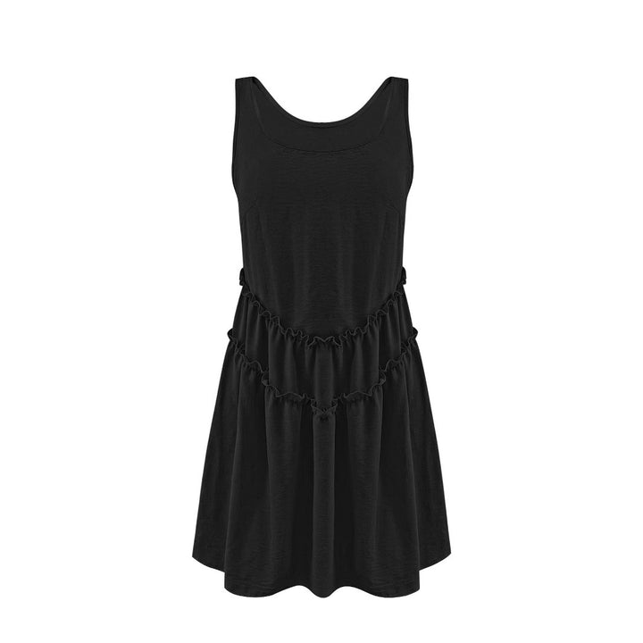 Ladies Satin Ruffle Dress Lune London