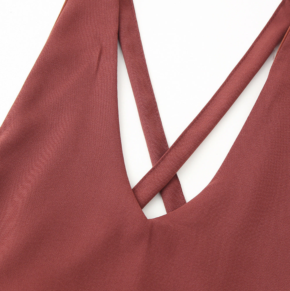Maxi dress for women with elegant V-neck and pleated skirt Lune London
