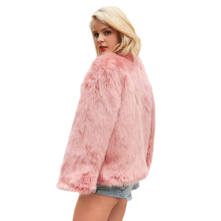 Ladies Luxurious Faux Fur Jacket with Soft Lining Lune London