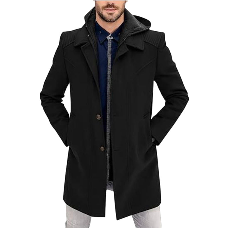 Elegant transition coat for men with piped details Lune London