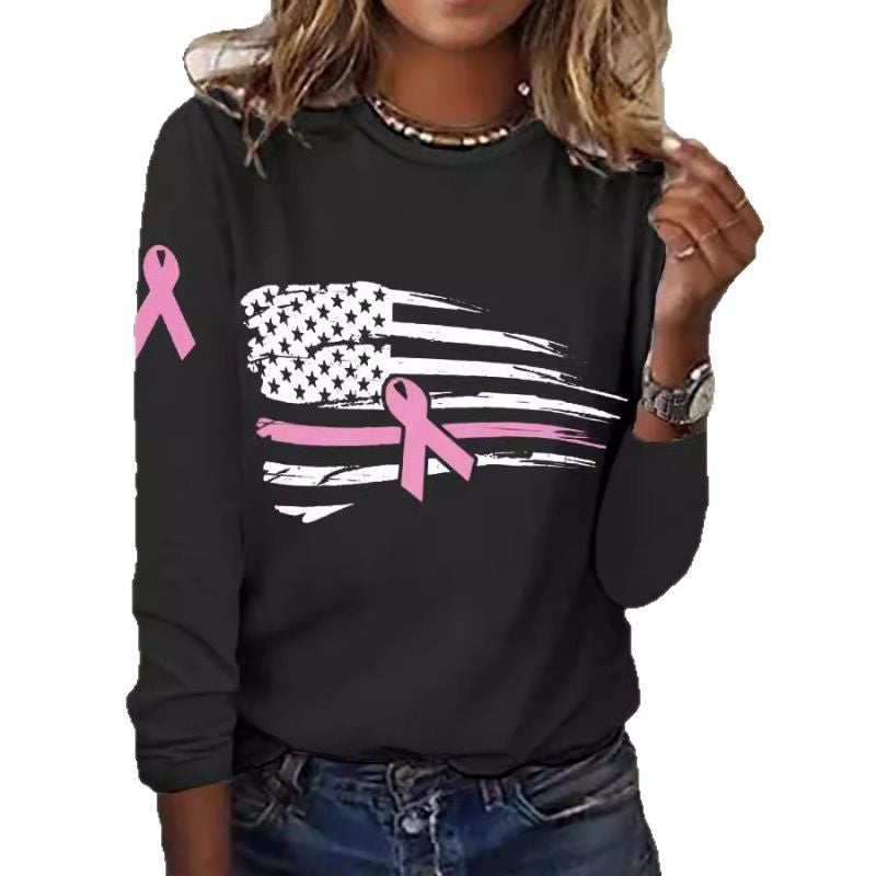 Women's casual T-shirt with creative flag and bow design Lune London