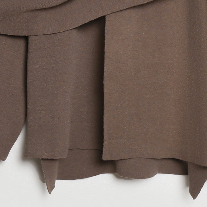 Lune London | Ladies' cozy knit poncho with refined draping
