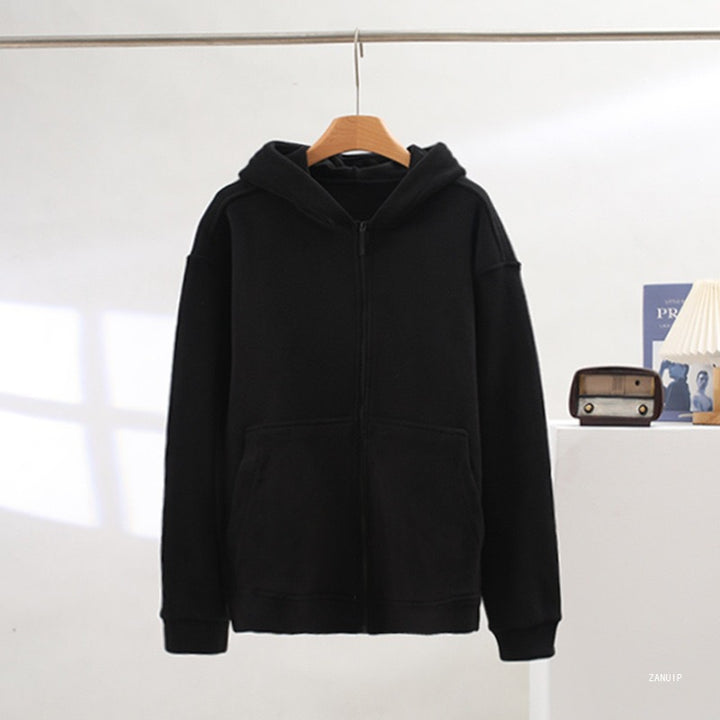 Haut en molleton pour femmes avec zip intégral et poches kangourou Chic & Stil