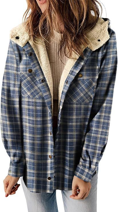 Ladies flannel jacket with fleece lining Lune London