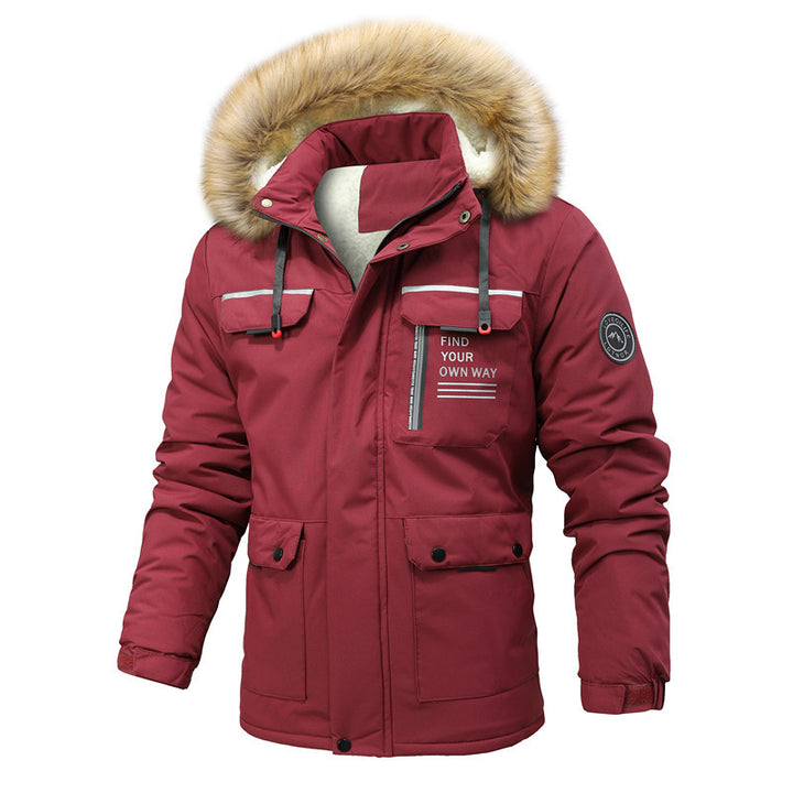Parka isolé pour hommes avec capuche amovible et doublure en teddy Lune London