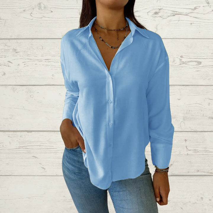 Blouse élégante à manches longues pour femmes en tissu fin avec des détails féminins Chic & Stil
