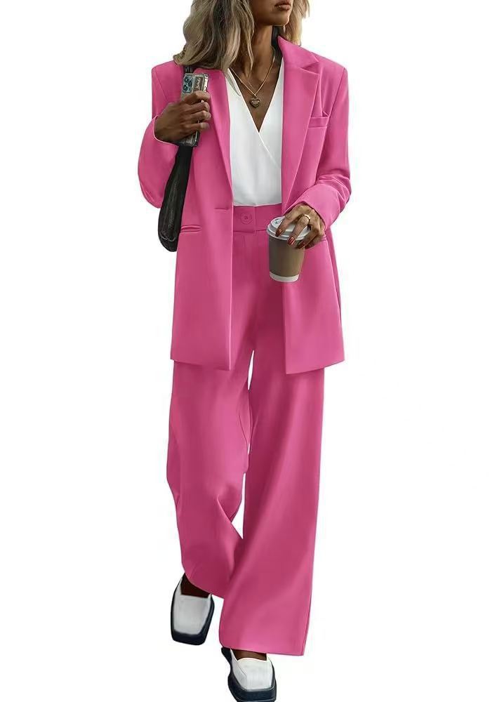 Elegant business suit set for women with wide legs and fitted blazer Lune London