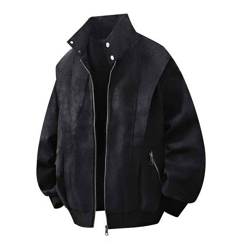 Designer women's transition jacket with high collar and practical zip pockets Lune London
