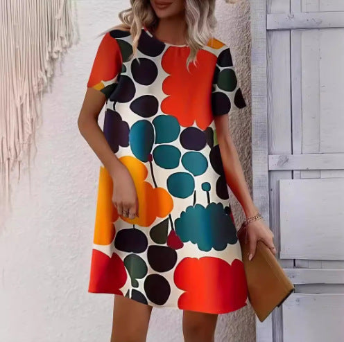 Lune London Abstract Print Women's T-Shirt Dress