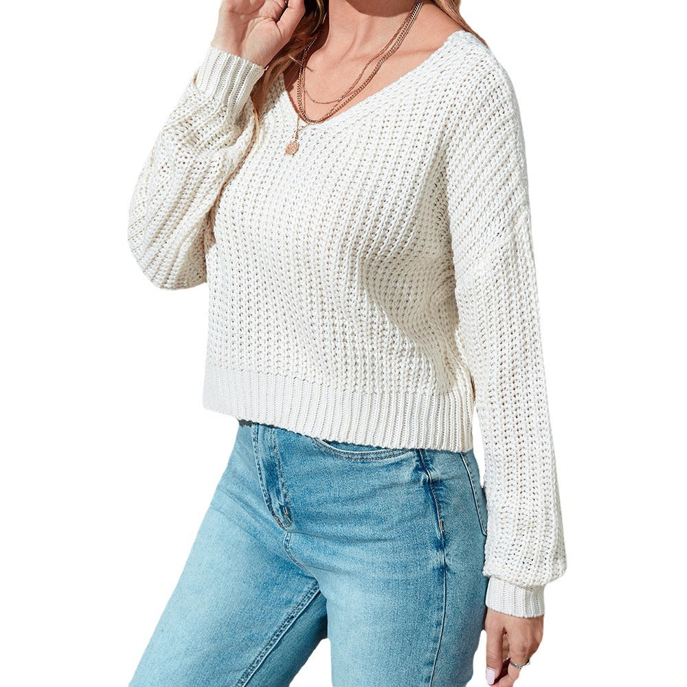 Lune London women's casual open knit sweater