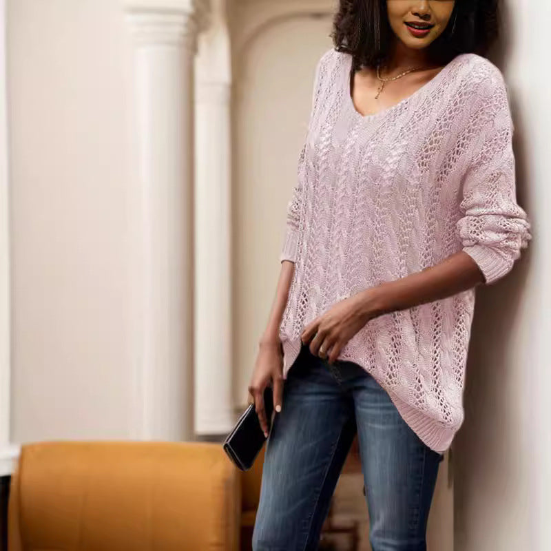 Women’s knit sweater with a unique eyelet structure Lune London