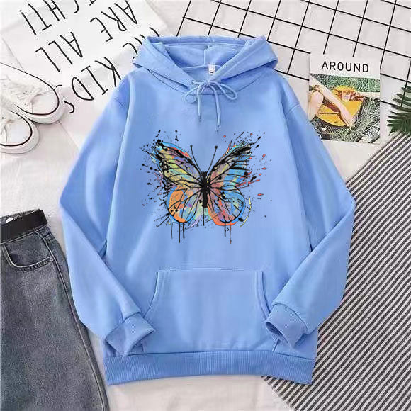Women's hoodie with appealing butterfly design Chic & Stil