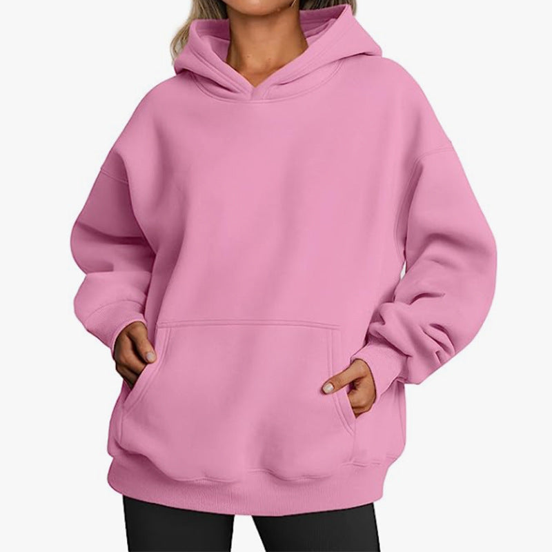 Ladies Oversized Hoodie with practical pockets and a soft lining Lune London
