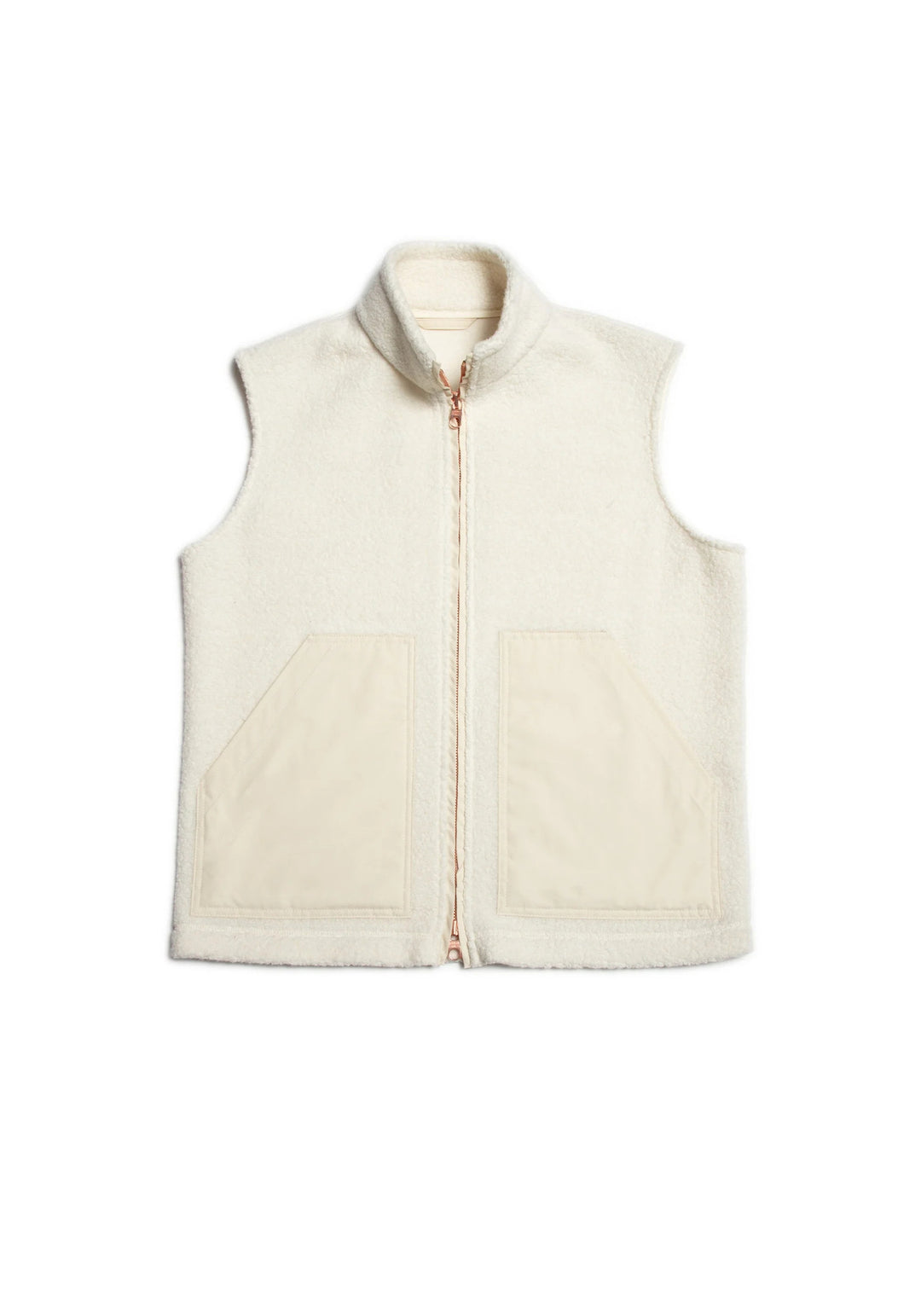 Fleece vest for women with high collar and soft pockets Lune London