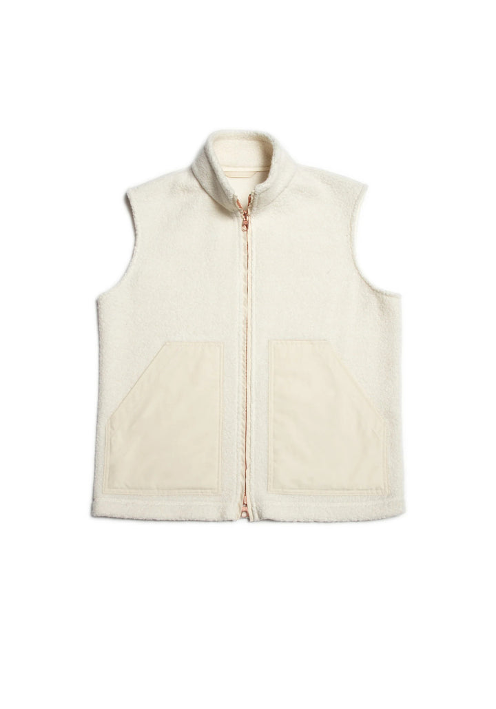 Fleece vest for women with high collar and soft pockets Lune London