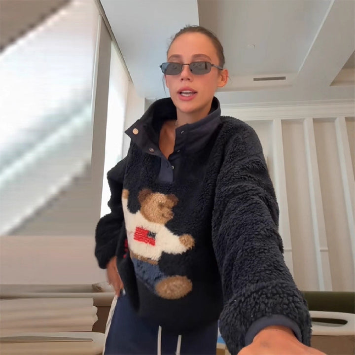 Pull moelleux pour femmes avec motif animal unique Chic & Stil