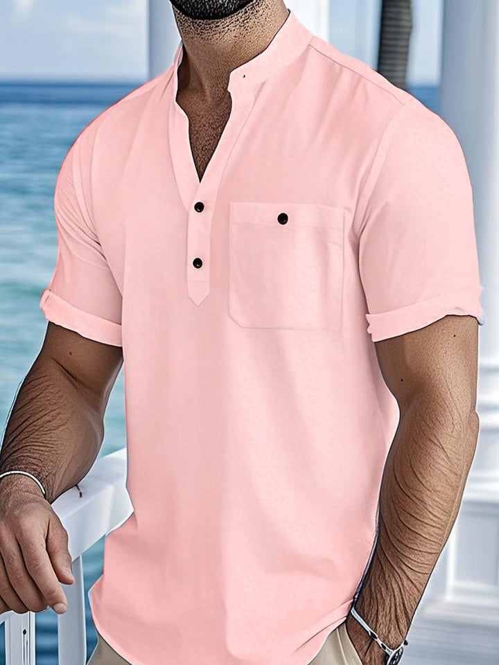Casual short-sleeve shirt for men with button closure Lune London