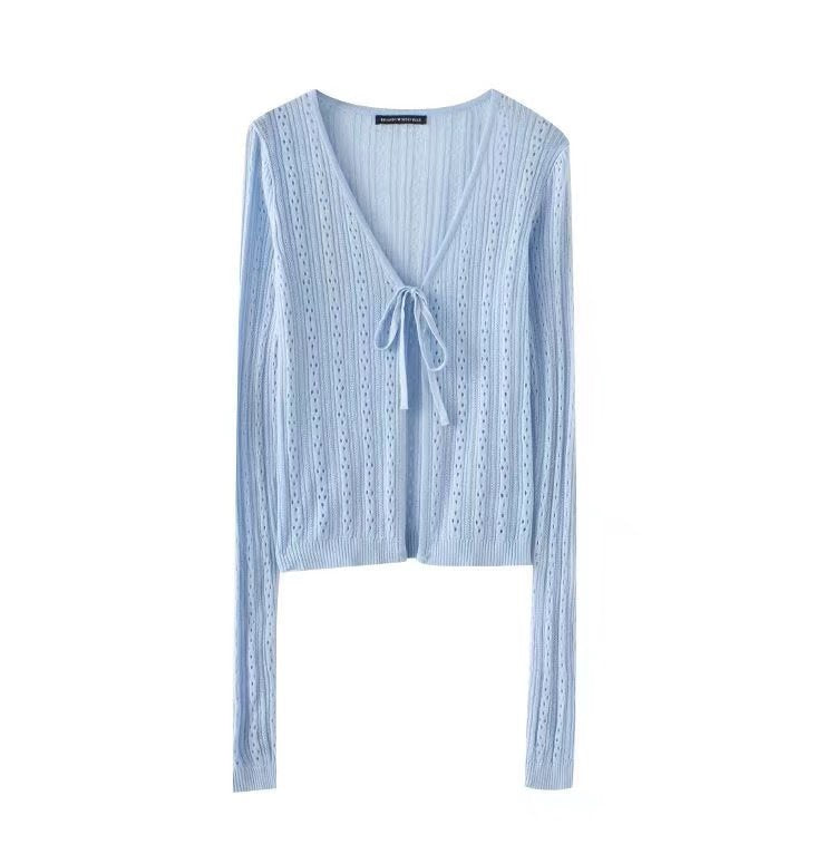 Cardigan Tricot Élégant pour Femme avec Lacer Ajustable Chic & Stil