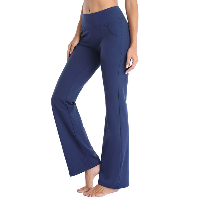 Women's comfortable bootcut pants with elastic waistband and functional pockets Lune London