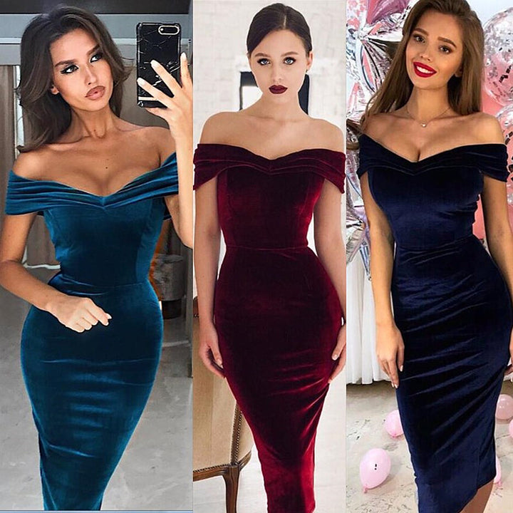 Elegant bodycon dress for women with a plunging neckline and structured material Lune London