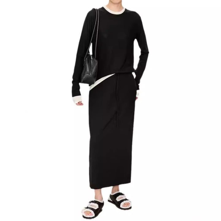 Chemise femme à manches longues en tricot fin de haute qualité Chic & Stil