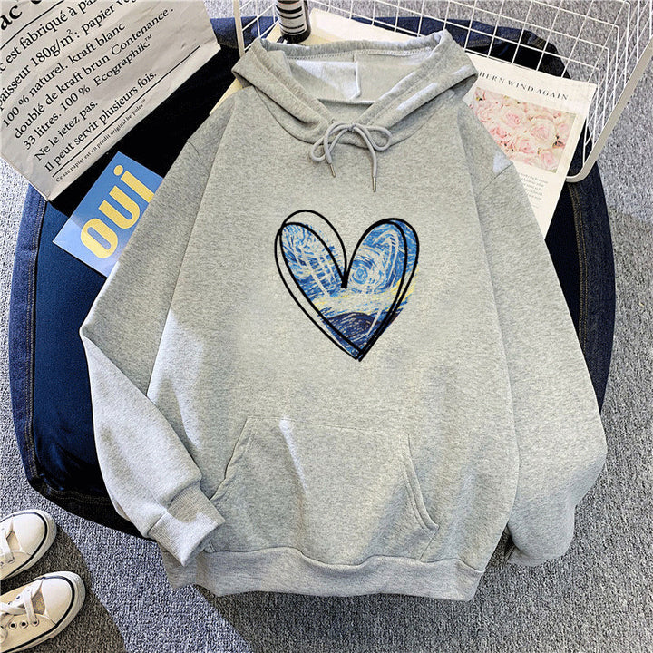 Women’s hoodie with artistic heart design Chic & Stil