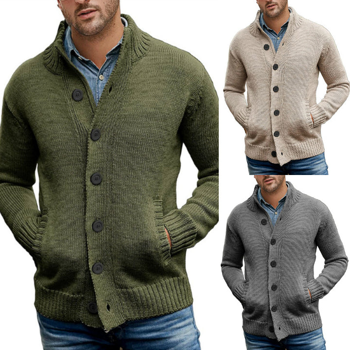 Knitted jacket for men with a modern design and practical pockets Lune London