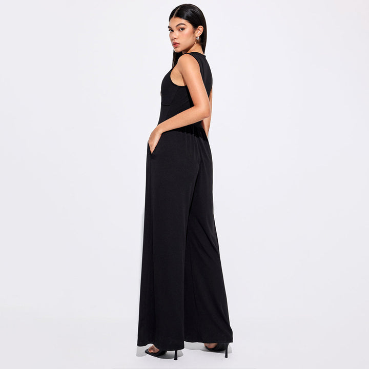 Combinaison pour femmes avec taille haute et poches latérales pratiques Chic & Stil