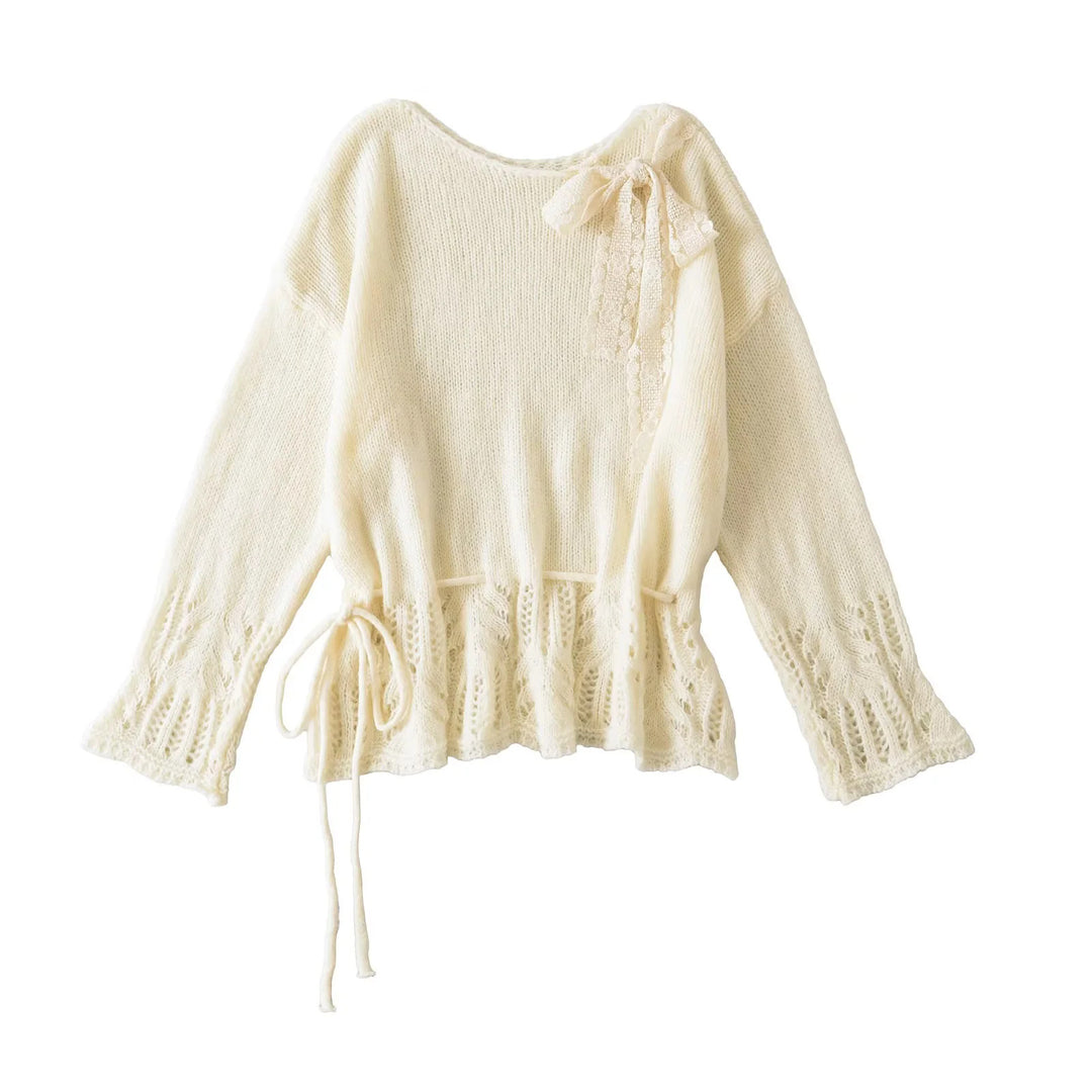 Stylish knitted top for women with elegant sophistication and chic ties and style