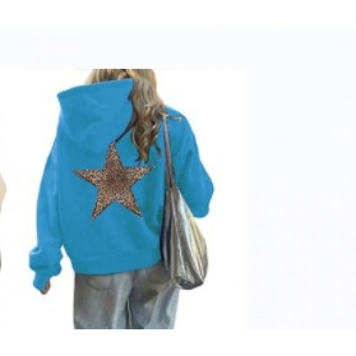 Women’s Hoodie with Glittering Star Motif Lune London