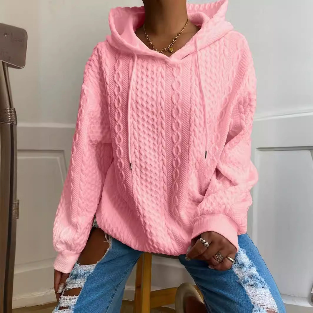 Ladies Oversized Hoodie with Patterns featuring Structured Details and a Hood Lune London
