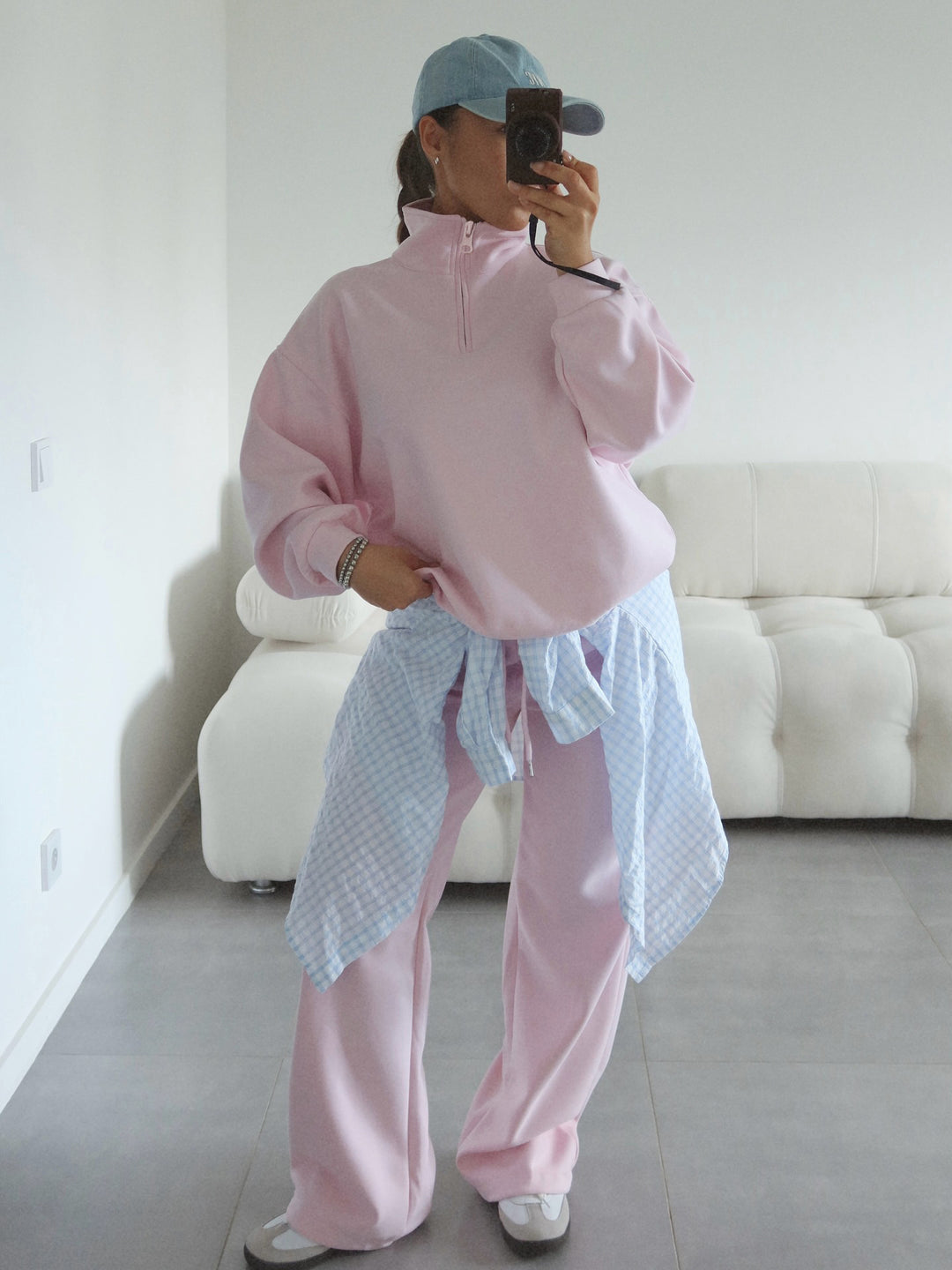 Sporty hoodie for ladies with high collar and loose fit Lune London