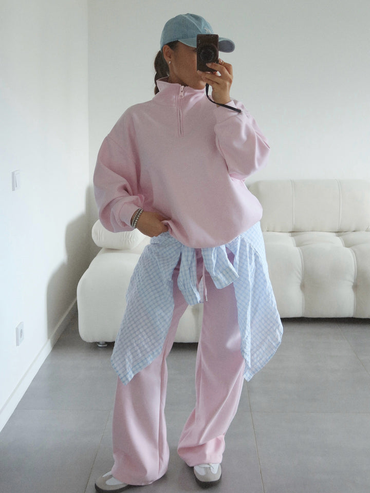 Sporty hoodie for ladies with high collar and loose fit Lune London