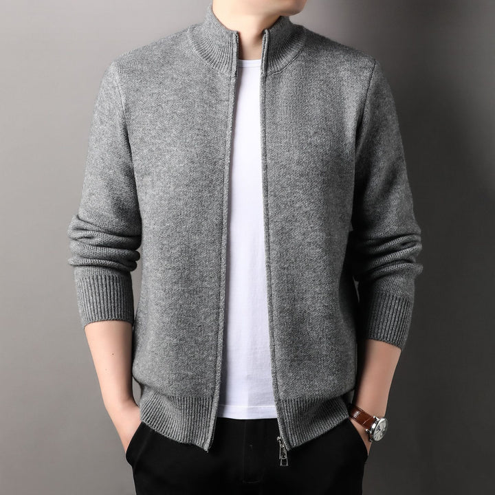 Men's knit jacket with modern collar and high-quality texture Lune London