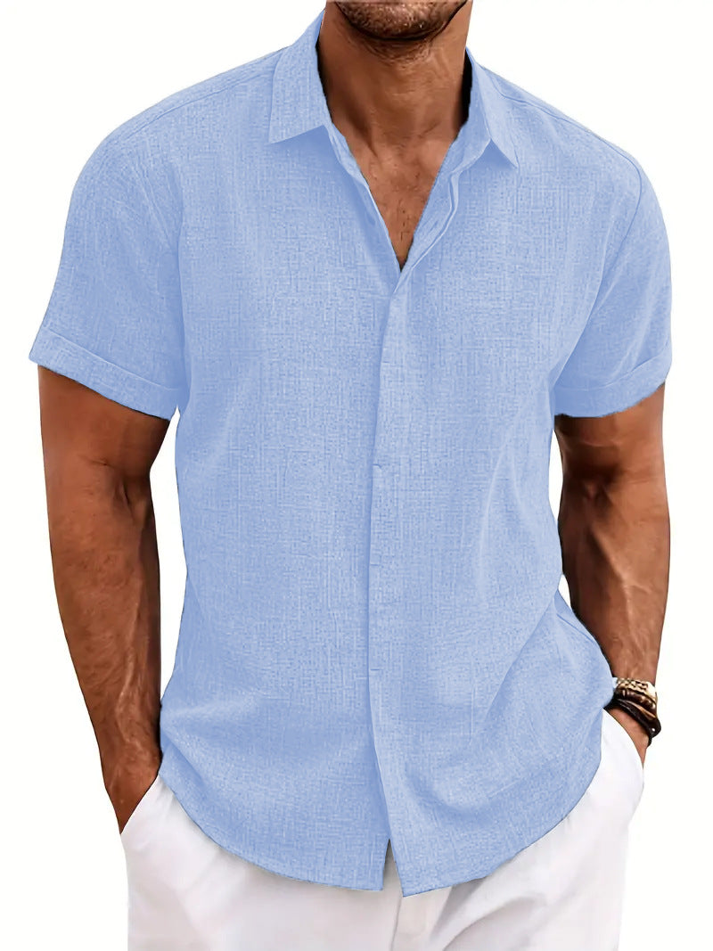 Structured short sleeve shirt for men with buttons Lune London