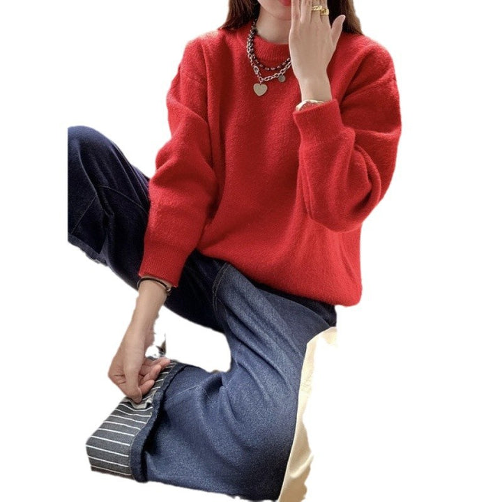Pull en maille confortable pour femmes à coupe surdimensionnée Chic & Stil