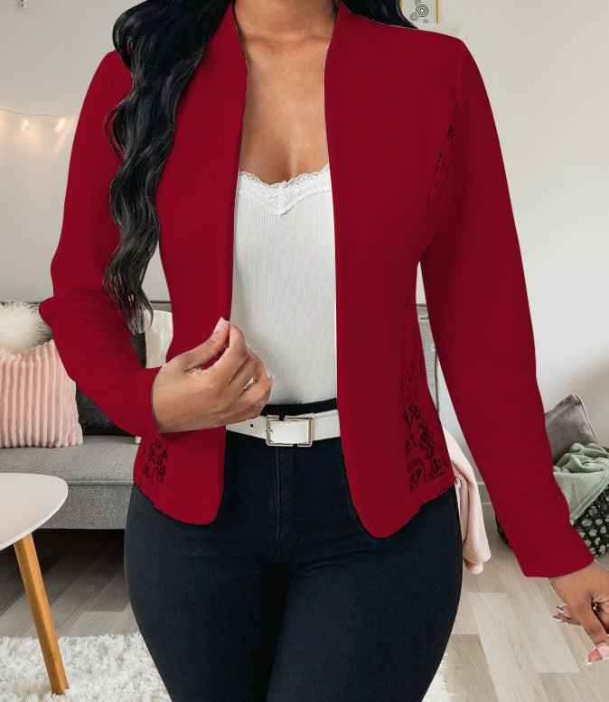 Elegant blazer jacket for women with lace accents Lune London