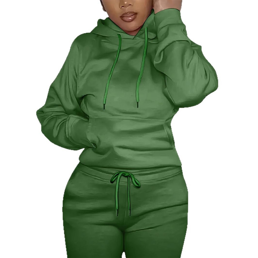Ladies comfortable Hoodie with kangaroo pocket and elastic waist Lune London